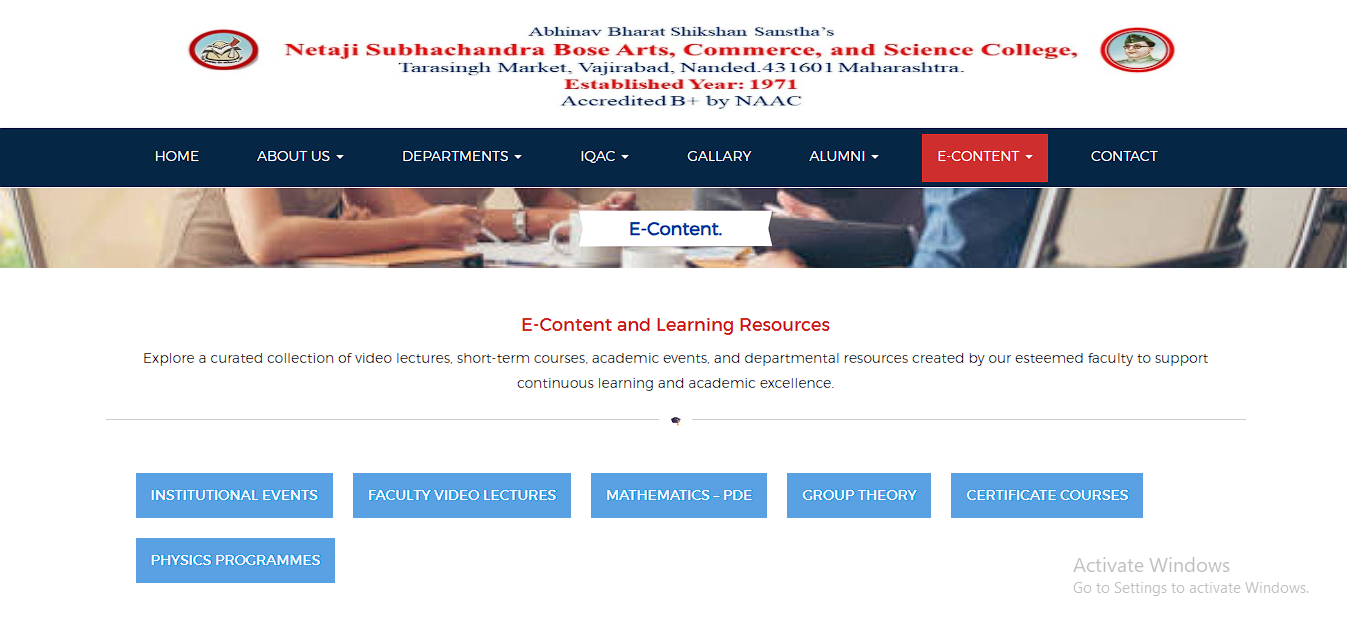 NSB College Website and Software